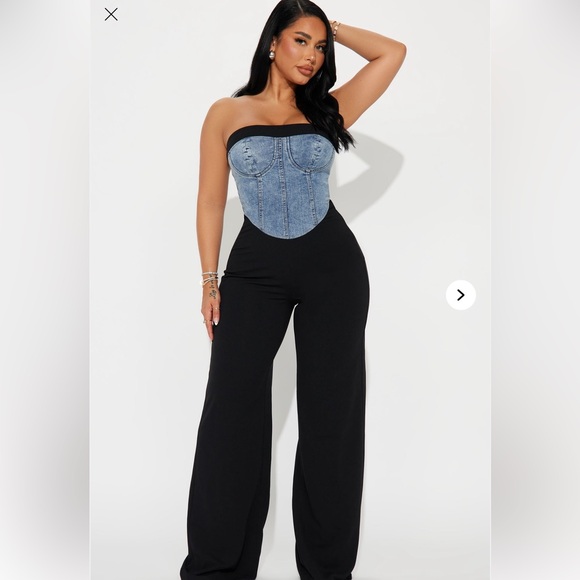 Fashion Nova Pants - Dixie Jumpsuit - Black/combo